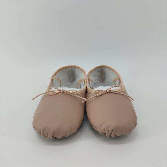 bcg Dance Ballet Slippers Pink Dance Leather 3D Youth Bow - Picture 2 of 12